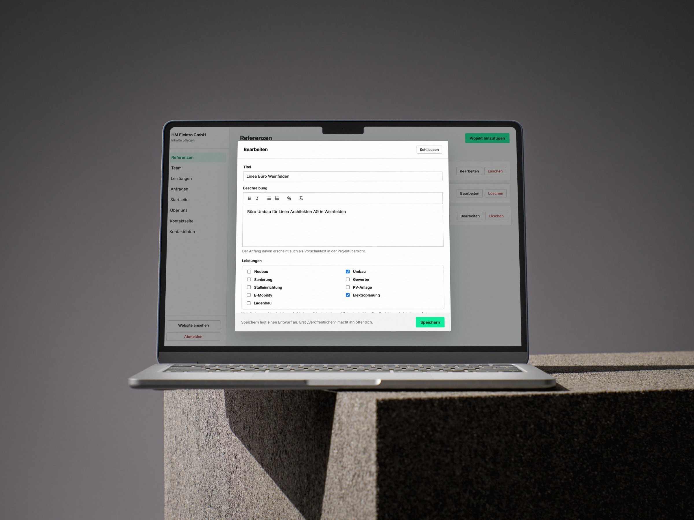 HM Elektro GmbH - Webseite