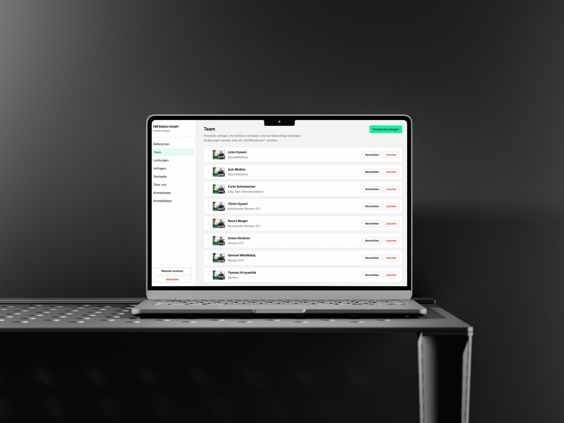 HM Elektro GmbH - Webseite